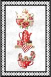 Oyo home Tea Time Konyhai szőnyeg, 100x200 cm, poliészter, csúszásmentes hátlap, digitális minta, többszínű (WOOKECE259_100x200)