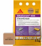 Sika Fugagitt SikaCeram-655 CleanGrout tölgyfa, 5 kg-os zacskó, 1-8 mm széles hézagokhoz, kül- és beltéren használható, tölgy (701024)