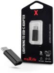 Maxlife Adapter, átalakító, iPhone 8pin, lightning -> Type-C, fekete, Maxlife (TF-0127)