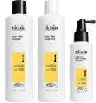 Nioxin System 1 törésgátló professzionális készlet enyhén ritkuló megjelenésű természetes hajhoz: sampon, 300 ml + balzsam, 300 ml + kezelés, 100 ml