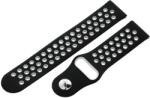 A+ A + Smartwatch Silicon Universal Órarszíj, 20 mm, Samsung, Xiaomi, Huawei, Garmin, Tengerészkék/Fehér (CSW2021WB)