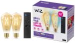 Philips 2 db WiZ Connected ST64 intelligens vintage LED izzót tartalmazó csomag, Wi-Fi + Bluetooth, E27, 7W (50W), 640 lm, állítható fényhőmérséklet (2000-5000K), kompatibilis Google Assistant / Alexa / Siri 