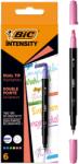 BIC Intensity Dual Tip szövegkiemelő és finomvonalzó készlet, válogatott, buborékfólia, 6 db (503828)