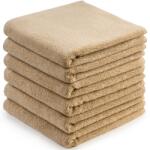 H Hotel Supplier 6db H Hotel Supplier törölköző szett, 50x90 cm, 100% pamut, 600 GSM, bézs (6P6x50x90-600-Bej)