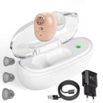 NeoHGS Hallókészülék újratölthető NeoHGS, Tiszta Hangzás, 60 Óra Használati Idő, Gyors Töltés 1, 5 Óra, Egyszerű Kezelés, Kompakt és Könnyű Design, Beépített Akkumulátor Szint Kijelző, Akkumulátor Kijelző a 