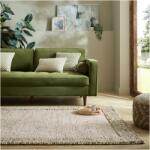 Flair Rugs Bobble Wool Border téglalap alakú szőnyeg, 160 x 230 cm, 2000 g/m2, 82% gyapjú, 18% poliészter, Zöld