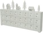 Decoris White Winter adventi naptár, 44.5x7x28 cm, MDF