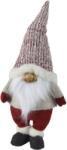 Decoris Gnome figura, 45 cm magasság, 20(h)x12(sz) cm, Poliészter, Piros/Fehér