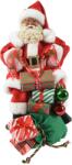 Decoris mikulás figura, Magasság: 20 cm, 20(h)x15(sz) cm, Poliészter