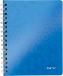 Leitz Wow Spirálfüzet, A5, kockás, 80 lap, Kék (LZ46410036)