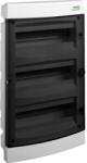 NOARK Electric 101516 elosztószekrény, átlátszó ajtó, IP40, 3 soros, 3x12 modul, műanyag (NOARK-101516)