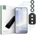 Tokgalaxis Samsung SM-S921 Galaxy S24 edzett üveg képernyővédő fólia + hátsó kameralencse védőüveg - Tech-Protect Supreme Set - átlátszó (TP690428)