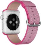 iUni Apple Watch 42mm nylon szíj, szövött heveder, Elektromos Rózsaszín (503382)