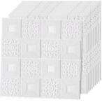 Teno 3D Tapétakészlet, 20 db, öntapadós, fali/mennyezeti, vízálló, könnyen felszerelhető, modern dizájn, 70x70 cm, fehér (TENO150)