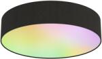Calex smart RGB LED mennyezeti lámpa, Wi-Fi, Bluetooth, 14W, 1500 lm, szabályozható, fehér és színes fény (3000-6500K), 30cm, fekete, F energiaosztály (5301000270)