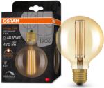 OSRAM 1906 Globe 95 vintage LED izzó, Dimmelhető, E27, 5.8W (40W), 470 lm, 2200K, Arany