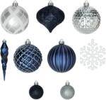 Decoris 50db karácsonyi csecsebecse készlet Decoris 029591, műanyag, 8 cm, kék