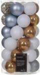 Decoris 37 db karácsonyi csecsebecse készlet Decoris 029351, műanyag, 6 cm, többszínű