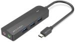 Vention USB-C 6 az 1-ben hub, Vention, USB 3.0 x 3/3.5mm (audio)/3.5mm (mikrofon)/Micro-B, 5Gbps, fekete (TGQBB@#LY1111)