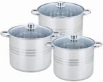 BOHMANN Edénykészlet, Rozsdamentes acél, 9.0 l, 11.0 l, 13.5 l, 5 rétegű alj, 6 részes (axgofk997-4227)