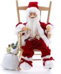 Kring Mikulás Kring figura hintaszéken ülve, 30 cm, Piros (CK606-P235)