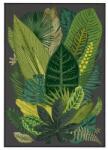 Oyo Concept szőnyeg, 100% poliészter, 100x150cm, zöld levélmintás (SL_RUG20_015SK_M.100x150)