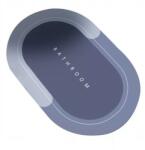 Welora Csúszásmentes fürdőszőnyeg, Nedvszívó és gyorsan száradó aljzat, Könnyen tisztítható, Ovális, Méretek 60 x 40 cm, Prémium minőség, Kék (XJ5036)