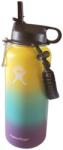 Hydro Flask rozsdamentes acél és vákuumszigetelt vizes palack fedéllel, bilinccsel és szívószállal 946 ml, sárga, türkiz, lila (sid507)