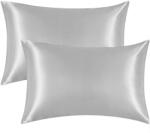 Oyo Concept 2 db szatén párnahuzat Narin Oyo Concept készlet, 50x70 cm, 100% poliészter, 150 GSM, ezüstszürke