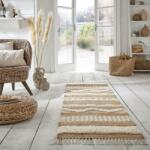Flair Rugs Medina Jute szőnyeg, 60 x 230 cm, 2000 g/m2, 60% jute, 26% gyapjú, 10% pamut, 3% poliészter, 1% nylon, krém / elefántcsont