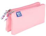OXFORD 2 Zip Floral Pastel tolltartó, dupla tok, 2 cipzárral, világos rózsaszín (400159519)