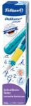 Pelikan toll, Pelikano Junior, L-hegy, Ergonomikus markolat, Balkezeseknek, Türkiz színű, Kartondobozban (824873)