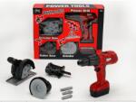 Mappy Power Tools játékkészlet, Átalakítható fúró flexeléssel és körfűrésszel, 6 tartozék