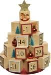 Decoris Adventi naptár Christmas Tree Decoris, átmérője 18 cm, magassága 28, 5 cm, MDF