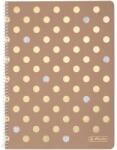 Herlitz jegyzetfüzet készlet, 5 db, A4, egyspirál, 80 lap, 70g/m2, perforációk és mikroperforációk, négyzetrácsos, Pure Glam motívum (50021741-5)