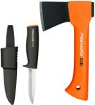 Fiskars X5 - XXS kemping fejsze + K40 használati kés (121123+125860)