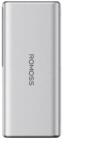 ROMOSS PPU20 20000mAh 130W külső akkumulátor, ezüst, szett töltőkábellel és útmutatóval, méretek 153x66, 5x30, 5mm (INN-070939)