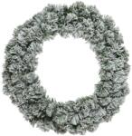 Decoris császári karácsonyi koszorú havas megjelenéssel, 35 cm, fehér/zöld
