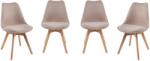 Kring Malmo konyhai szék, 4 darab, fa/textil anyag, Bézs