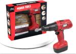 Mappy Power Tools játékkészlet, Fúró 3 tartozékkal, Piros