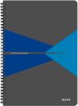 Leitz Office notebook, laminált karton, FSC minősítésű, újrahasznosítható, A4-es, 90 lapos, spirálkötésű, dictando, kék (LZ46480035)