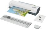 Leitz kézműves készlet, 4 az 1-ben, tartalmaz Leitz iLAM Home A4-es laminálógépet, trimmert, kerekítőt, 5 db A4-es laminálólapot, fehér (LZ74340001)