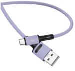 USAMS u52 adatkábel, usb - type-c, 2a, gyorstöltő, 100cm, törésgátló, lila (USA403PRP)