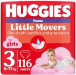 Huggies Pants Mega Pack 3 Girl bugyipelenka, 6-11 kg, 2 csomag, 116 db