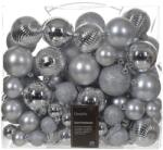 Decoris 100 db-os karácsonyi díszdoboz készlet Decoris, műanyag, különböző méretű, ezüst