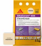 Sika Fugagitt SikaCeram-655 CleanGrout kökörcsin, 5 kg-os zacskó, 1 és 8 mm széles hézagokhoz, kül- és beltéren használható, világos bézs (700712)