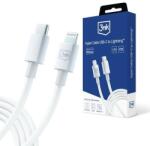 3mk Protection USB-C / Lightning adatkábel, 3MK, 20 W, 1, 2 m, fehér (3MK5805)