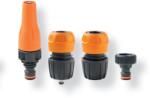 GF 4 részes készlet kerti permetezőhöz, állítható szórófej + 1/2 Aquastop csatlakozó + 1/2 csatlakozó + 3/4 belső menetes adapter (GF80005444)