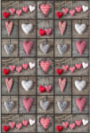 Oyo home konyhaszőnyeg, Hearts modell, 80x200 cm, poliészter, digitális nyomtatás, csúszásmentes hátlap, többszínű (WOOKECE232_80x200)