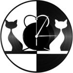 faliorak. com Szerelmes cicák bakelit óra (bko-00071)